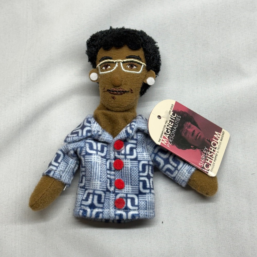 Unemployed Philosophers Guild Shirley Chisholm Puppet OS Blue Excellent Magnet